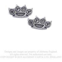 Five Finger Death Punch Men's Knuckle Duster Earrings in Black