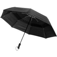 Swiss Peak Men's Tornado Storm Aware Folding Umbrella in Black