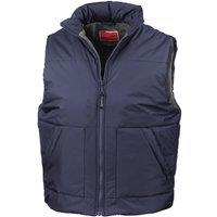 Result Men's Fleece Lined Body Warmer in Navy | Size: Small