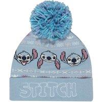 Lilo & Stitch Men's Pom Pom Skiing Beanie in Blue