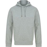 Henbury Men's Brushed Back Fleece Hooded Pullover Sweatshirt in Grey | Size: 3XL