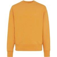 IQONIQ Men's Kruger Cotton Crew Neck Relaxed Fit Sweatshirt in Pale Orange | Size: 2XS