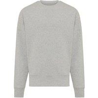 IQONIQ Men's Kruger Cotton Crew Neck Relaxed Fit Sweatshirt in Grey | Size: 2XS