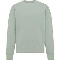 IQONIQ Men's Kruger Cotton Crew Neck Relaxed Fit Sweatshirt in Light Green | Size: 2XL