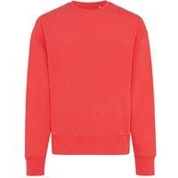 IQONIQ Men's Kruger Cotton Crew Neck Relaxed Fit Sweatshirt in Dark Red | Size: XS