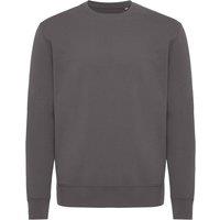 IQONIQ Men's Kruger Cotton Crew Neck Relaxed Fit Sweatshirt in Dark Grey | Size: 3XL