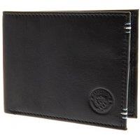 Manchester City F.C. Men's Manchester City FC Leather Stitched Wallet in Black