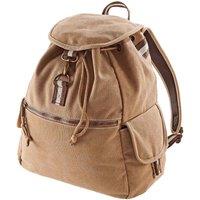 Quadra Men's Vintage Canvas Backpack in Tan