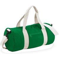 Bagbase Men's Plain Varsity Barrel Duffle Bag (20 Litres) Pack of 2 in Green
