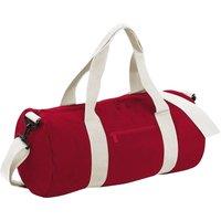 Bagbase Men's Plain Varsity Barrel Duffle Bag (20 Litres) Pack of 2 in Red