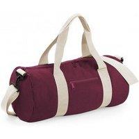 Bagbase Men's Plain Varsity Barrel Duffle Bag (20 Litres) Pack of 2 in Burgundy
