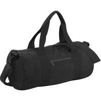 Bagbase Men's Plain Varsity Barrel Duffle Bag (20 Litres) Pack of 2 in True Black