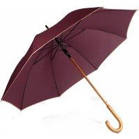 Kimood Men's Auto Open Walking Umbrella in Burgundy