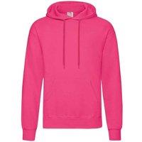 Fruit of the Loom Men's Classic Hooded Sweatshirt in Fuchsia | Size: Medium