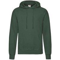 Fruit of the Loom Men's Classic Hooded Sweatshirt in Bottle Green | Size: Large