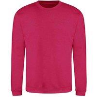 AWDis Men's Just Hoods Sweatshirt in Bright Pink | Size: Large