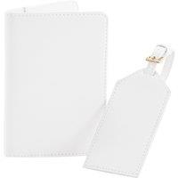 Bagbase Men's Boutique Passport Holder & Luggage Tag Set in White