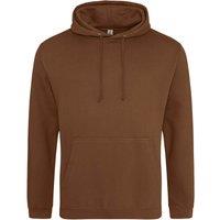 AWDis Men's College Hooded Sweatshirt Hoodie in Brown | Size: XS