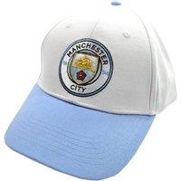 Manchester City FC Men's Contrast Baseball Cap in Mid Blue