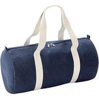 Bagbase Men's Barrel Denim Duffle Bag in Blue