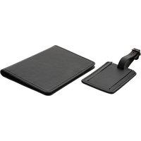 Swiss Peak Men's PU Travel Set in Black