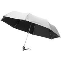 Bullet Men's 21.5in Alex 3-Section Auto Open & Close Umbrella Pack of 2 in Silver