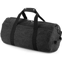 Bagbase Men's Vintage Canvas Duffle Bag in Black
