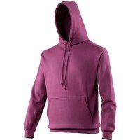 AWDis Men's College Hooded Sweatshirt Hoodie in Plum | Size: Large