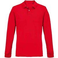 SOL'S Men's Pique Long-Sleeved Polo Shirt in Red | Size: XL