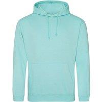 AWDis Men's College Hooded Sweatshirt Hoodie in Mint | Size: Small