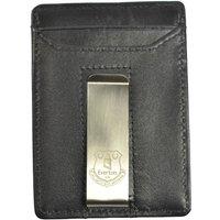 Everton FC Men's Leather Money Clip Wallet in Black
