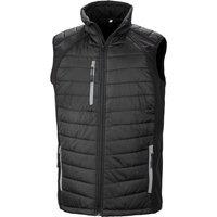 Result Men's Compass Softshell Padded Gilet in Dark Grey | Size: Large