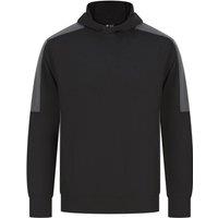 Finden & Hales Men's Team Contrast Panel Hoodie in Jet Black | Size: Large