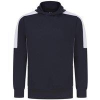 Finden & Hales Men's Team Contrast Panel Hoodie in Navy | Size: XS
