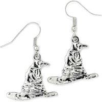 Harry Potter Men's Silver Plated Earrings Sorting Hat