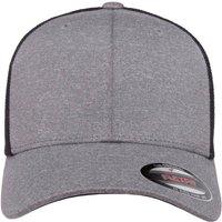 Flexfit by Yupoong Men's Melange Mesh Trucker Cap in Grey