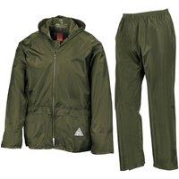 Result Men's Waterproof Jacket & Trousers Set in Olive | Size: 2XL