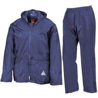 Result Men's Waterproof Jacket & Trousers Set in Blue | Size: Medium