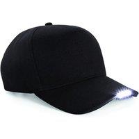 Beechfield Men's LED Light Baseball Cap Pack of 2 in Black