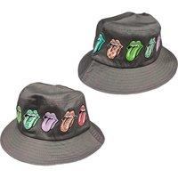 The Rolling Stones Men's Multi-Tongue Bucket Hat in Mid Grey | Size: S/M
