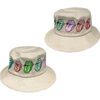 The Rolling Stones Men's Multi-Tongue Bucket Hat in Natural | Size: Large/XL