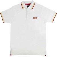 AC/DC Men's Classic Logo Polo Shirt in White | Size: Medium