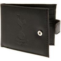 Tottenham Hotspur FC Men's Crest Leather RFID Blocking Wallet in Black