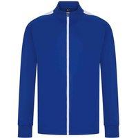 Finden & Hales Men's Knitted Tracksuit Top in Mid Blue | Size: XS