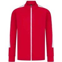 Finden & Hales Men's Knitted Tracksuit Top in Red | Size: XL