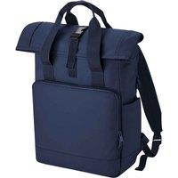 Bagbase Men's Roll Top Twin Handle Laptop Backpack in Mid Navy