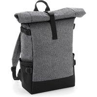 Bagbase Men's Block Roll-Top Backpack in Light Grey