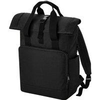 Bagbase Men's Roll Top Twin Handle Laptop Bag in Black