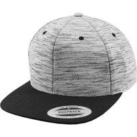 Flexfit by Yupoong Men's Stripes Melange Crown Snapback Cap in Black