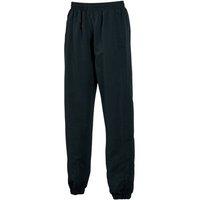 Tombo Men's Cuffed Tracksuit Bottoms in Black | Size: XS
